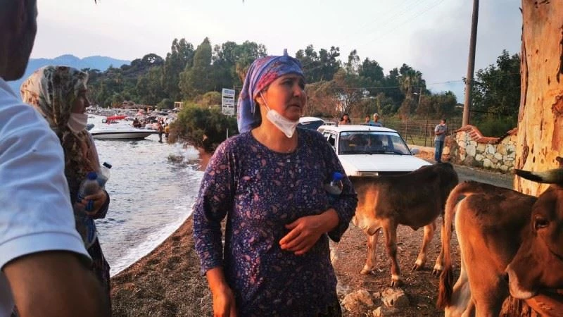 Alevlere teslim olan Marmaris’te göz yaşartan görüntüler
