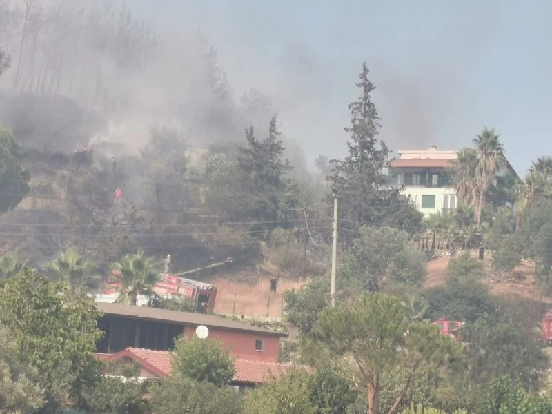 Hisarönü’nde alevler evlere ulaştı
