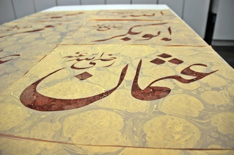 Dünyanın en zor tekniği ile cami duvarları süsleniyor
