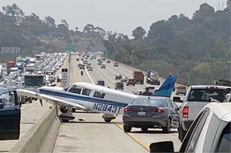ABD’de küçük uçak otoyola acil iniş yaptı: 2 yaralı
