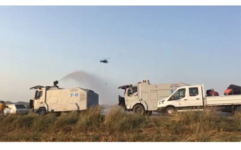 TOMA orman yangınına müdahale etti
