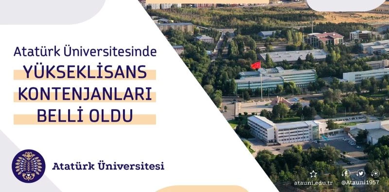 Atatürk Üniversitesi’nde lisansüstü kontenjanlar açıklandı
