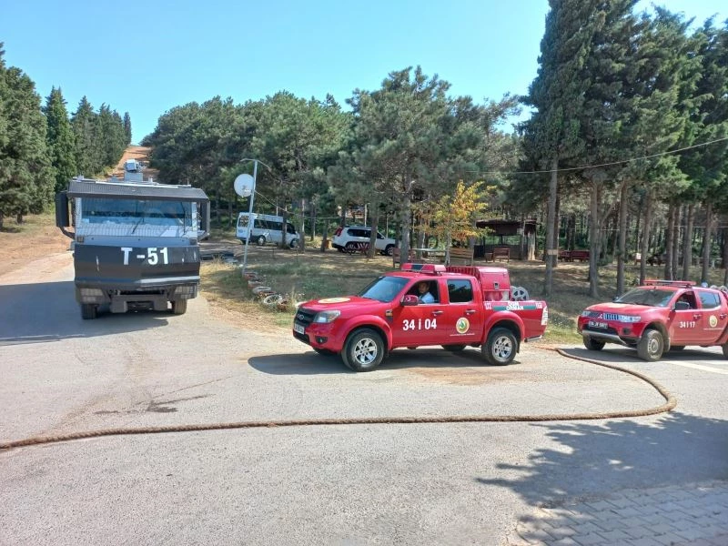 Aydos Ormanı’nda yangın ihtimaline karşı drone destekli denetim
