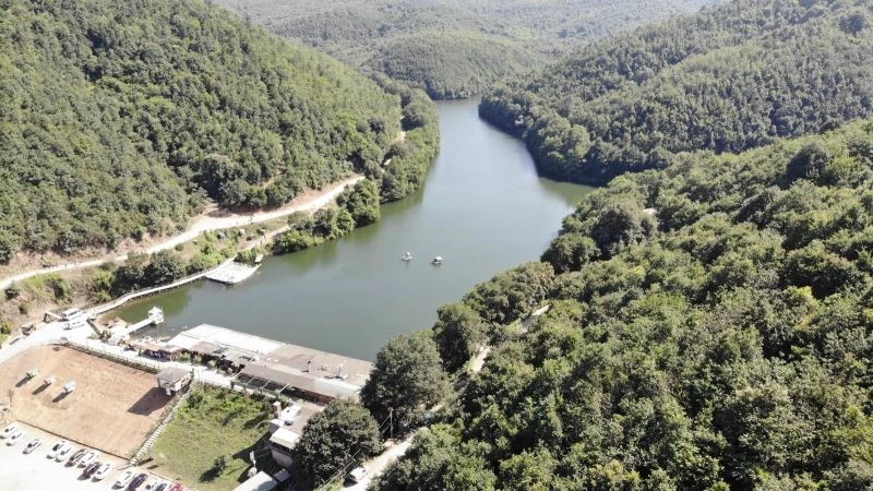 (Özel) Manzarasıyla kendisine hayran bırakan Şile’deki Saklıgöl havadan görüntülendi
