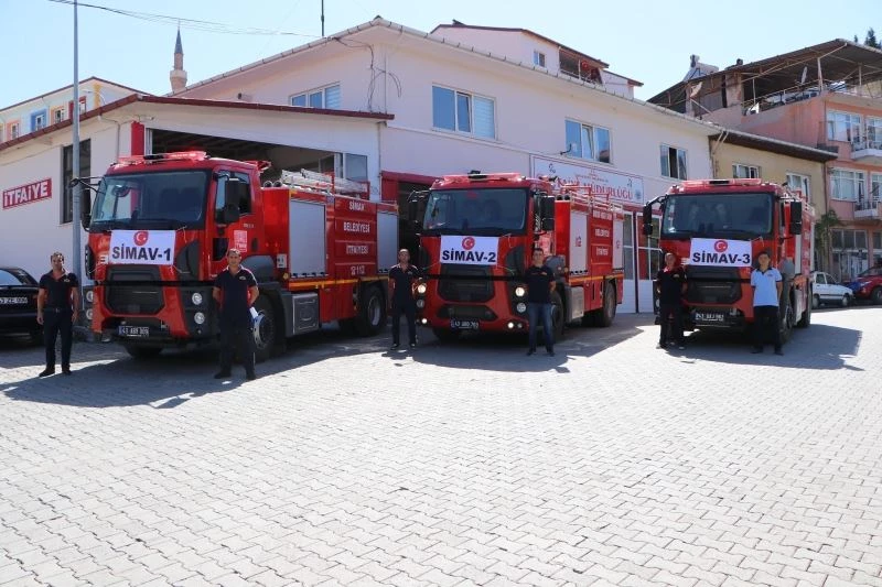 Simav’dan orman yangını bölgesine 3 arazöz desteği
