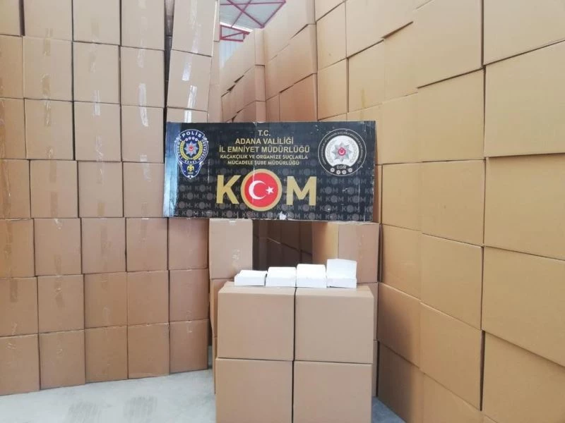 KOM tek seferde ele geçirilen 106 milyon boş makaron yakalaması ile rekora imza attı
