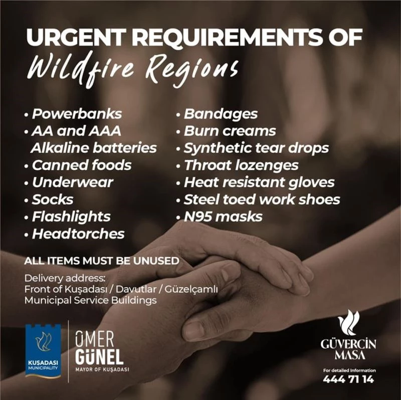 Kuşadası Belediyesi’nden yangın bölgeleri için 5 dilde kampanya
