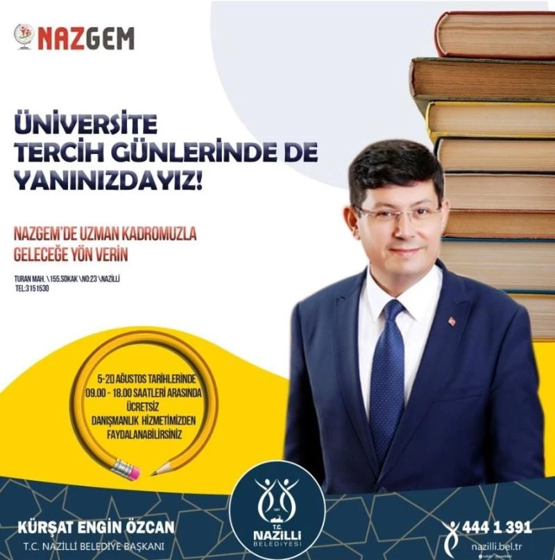 NAZGEM üniversite tercihi yapacakların hizmetinde olacak
