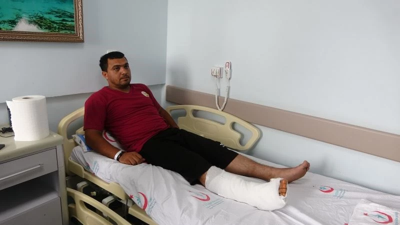 Ayak bileğini kıran Azeri itfaiye erinin sağlık durumu iyiye gidiyor
