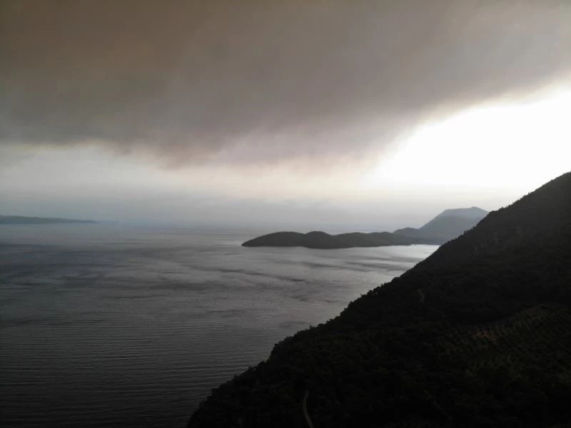 Türkiye’yi diken üstünde tutan yangında alevler termik santrali böyle sardı
