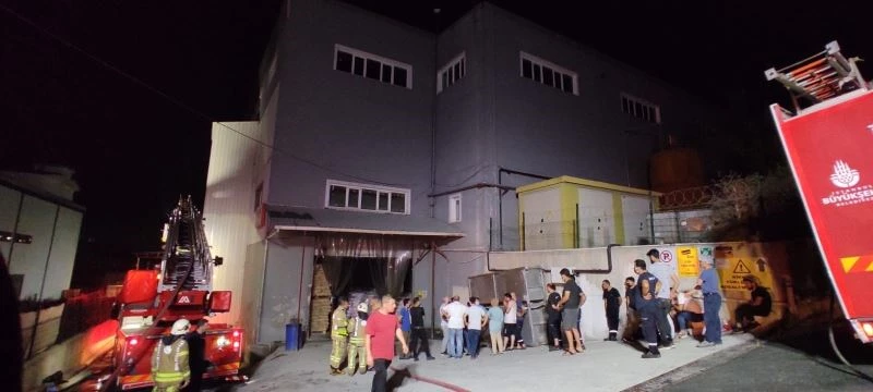 Hadımköy’deki ambalaj fabrikasında çıkan yangın paniğe sebep oldu
