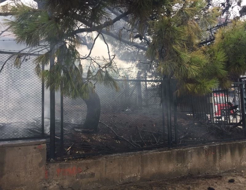 Trafoya sıçrayan yangın, ilçeyi elektriksiz bıraktı
