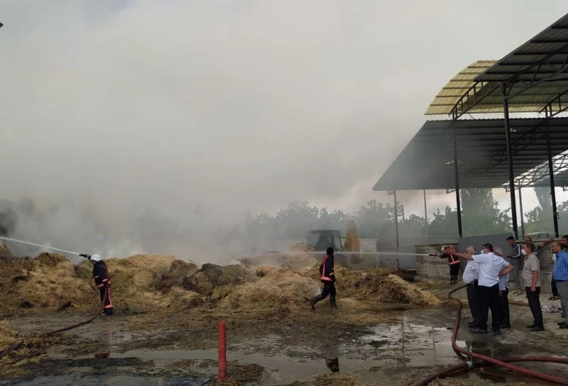 Yangın ahıra sıçramadan söndürüldü
