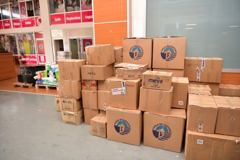 Muğla’da yangından etkilenenlere Tuzla’dan ‘Gönül Elleri’ köprüsü
