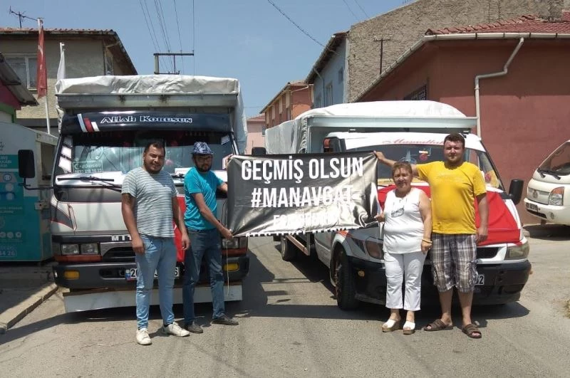 Yeşiltepe Mahallesi’nden Manavgat’a yardım kamyonları yola çıktı
