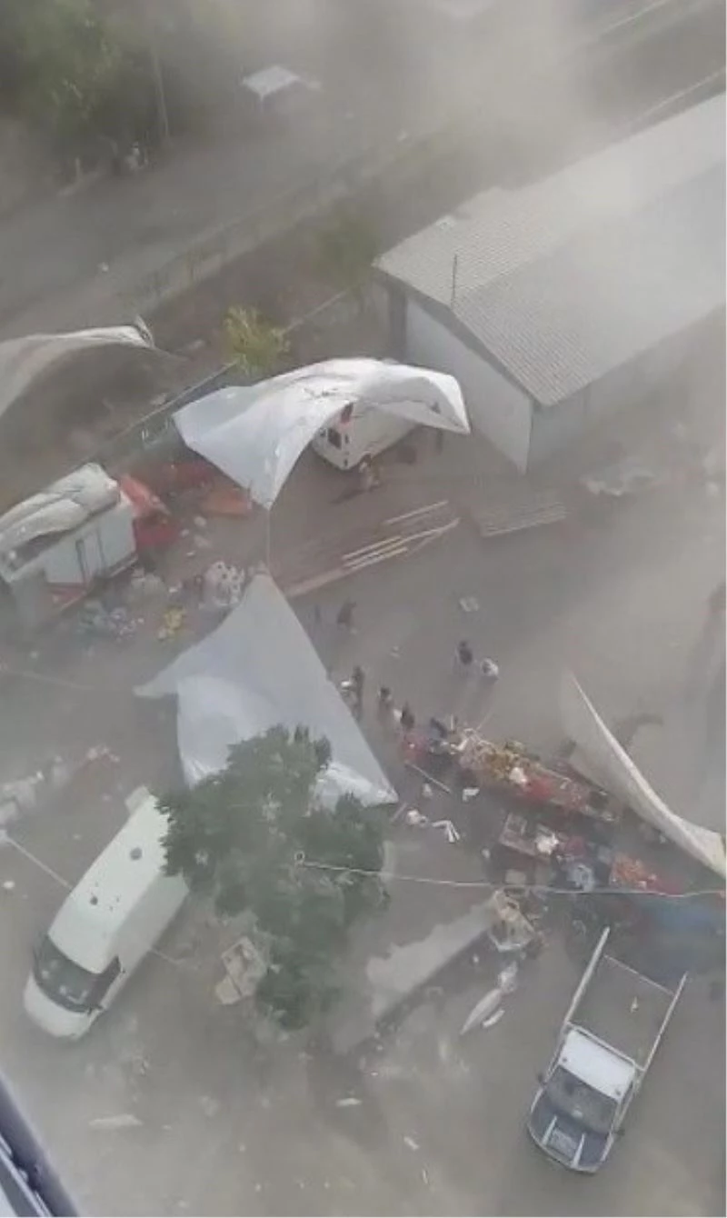 Osmaniye’de aniden gelen fırtına tozunu dumana kattı