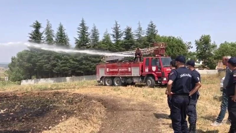 Elektrik tellerinde akıma kapılan karga, yangına sebep oldu
