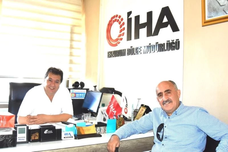 Erzurum Kent Konseyi Başkanı Tanfer’den İHA Bölge Müdürü Ayhan Türkez’e nezaket ziyareti
