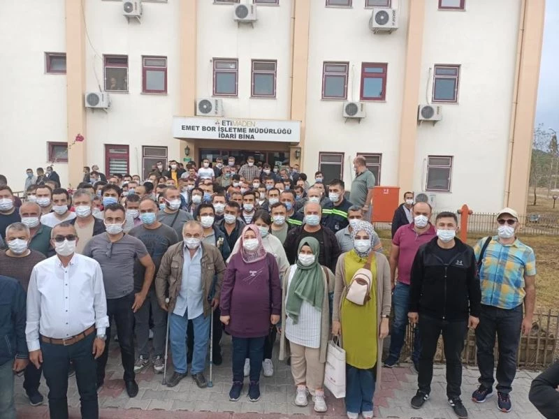 Eti Maden işçilerinden eylem
