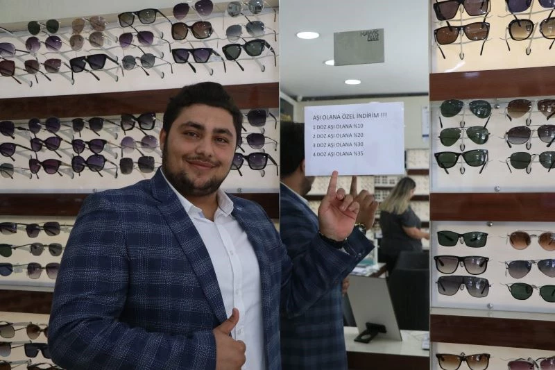Aşı olana gözlük indirimli
