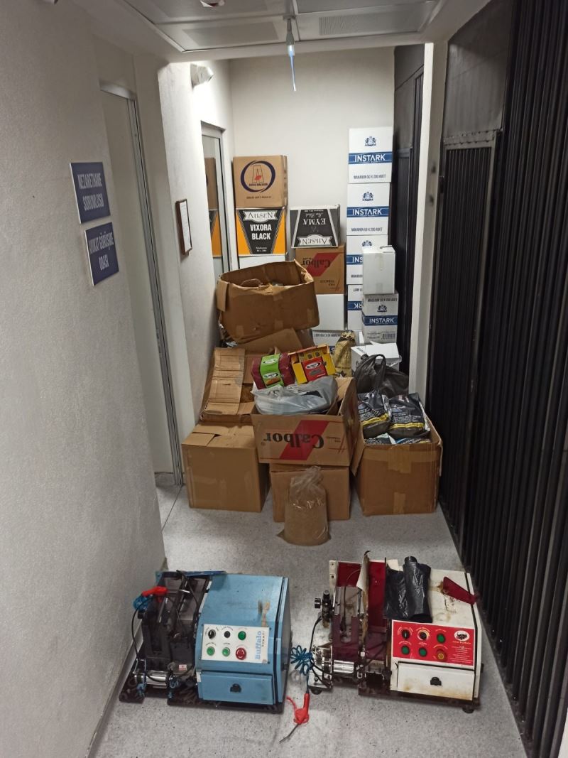 (Özel) Marangoz görünümlü kaçak sigara imalathanesine baskın
