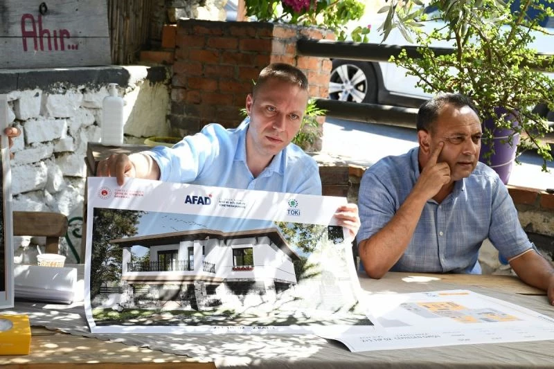 Orman yangınlarında evi yanan vatandaşlar bilgilendirildi
