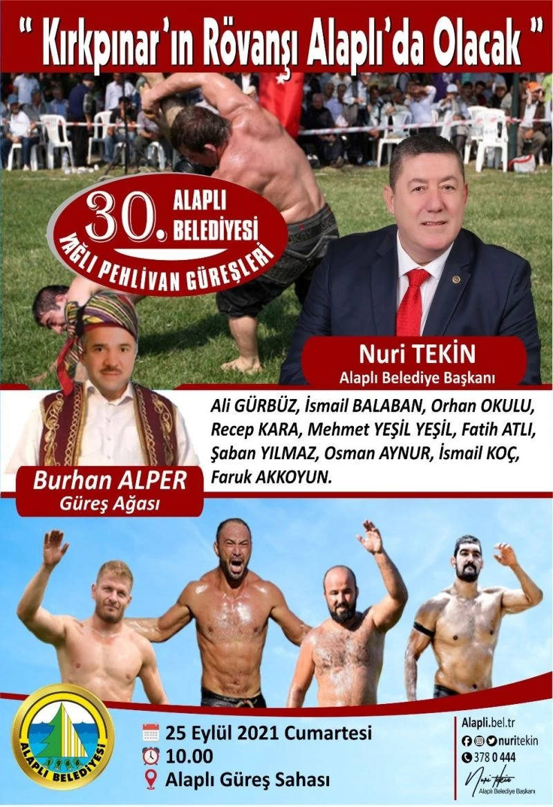 Yağlı güreşin şampiyonları Alaplı’da kol bağlayacak
