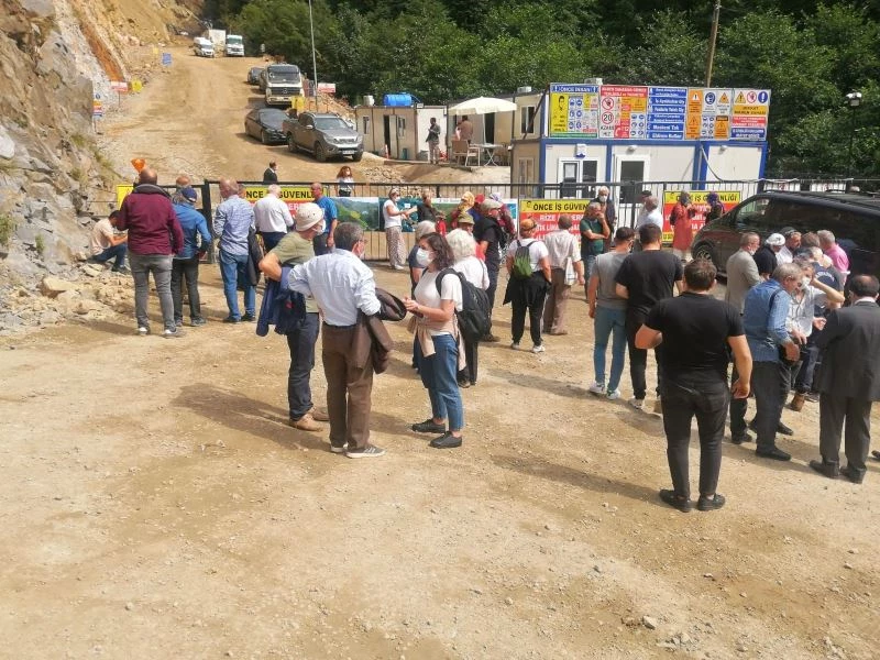 Rize İkizdere’de taş ocağı bölgesinde bilirkişi incelemesi yapıldı
