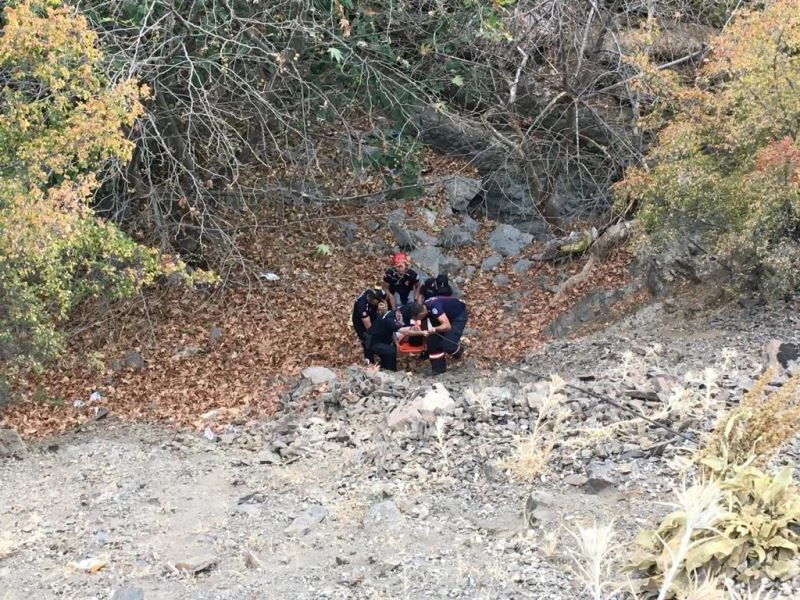 İhtiyaç gidermek isterken uçurumdan yuvarlandı
