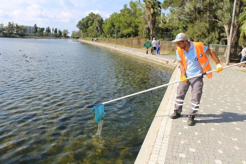 Titreyengöl’de temizlik çalışması
