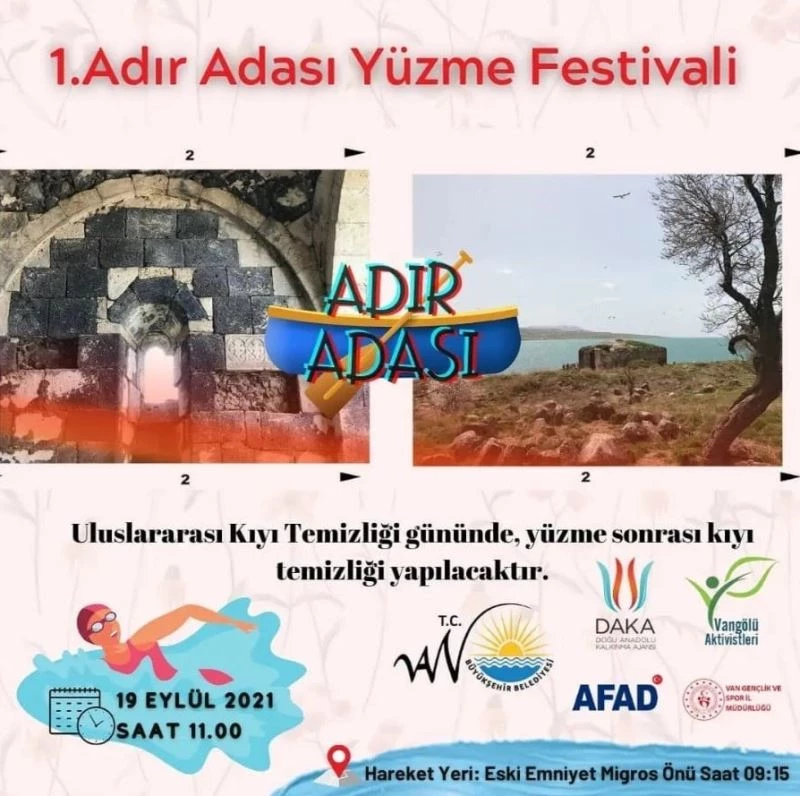 Van Gölü’nün Adır Adası’nda yüzme festivali düzenlenecek
