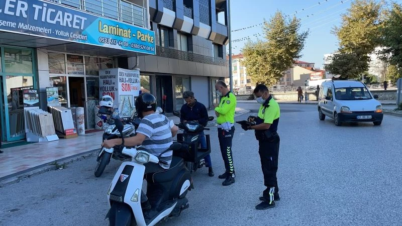 163 motosiklet sürücüsü kasksız yakalandı
