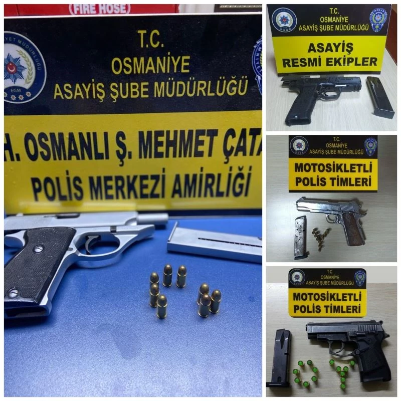 Osmaniye’de şok uygulamalarda 6 silah ele geçirildi