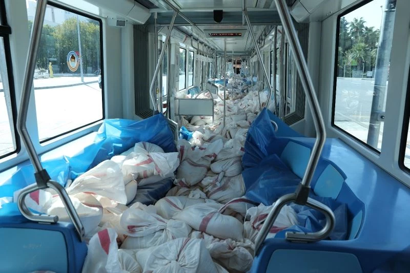 Raylı sisteme kum torbalı test
