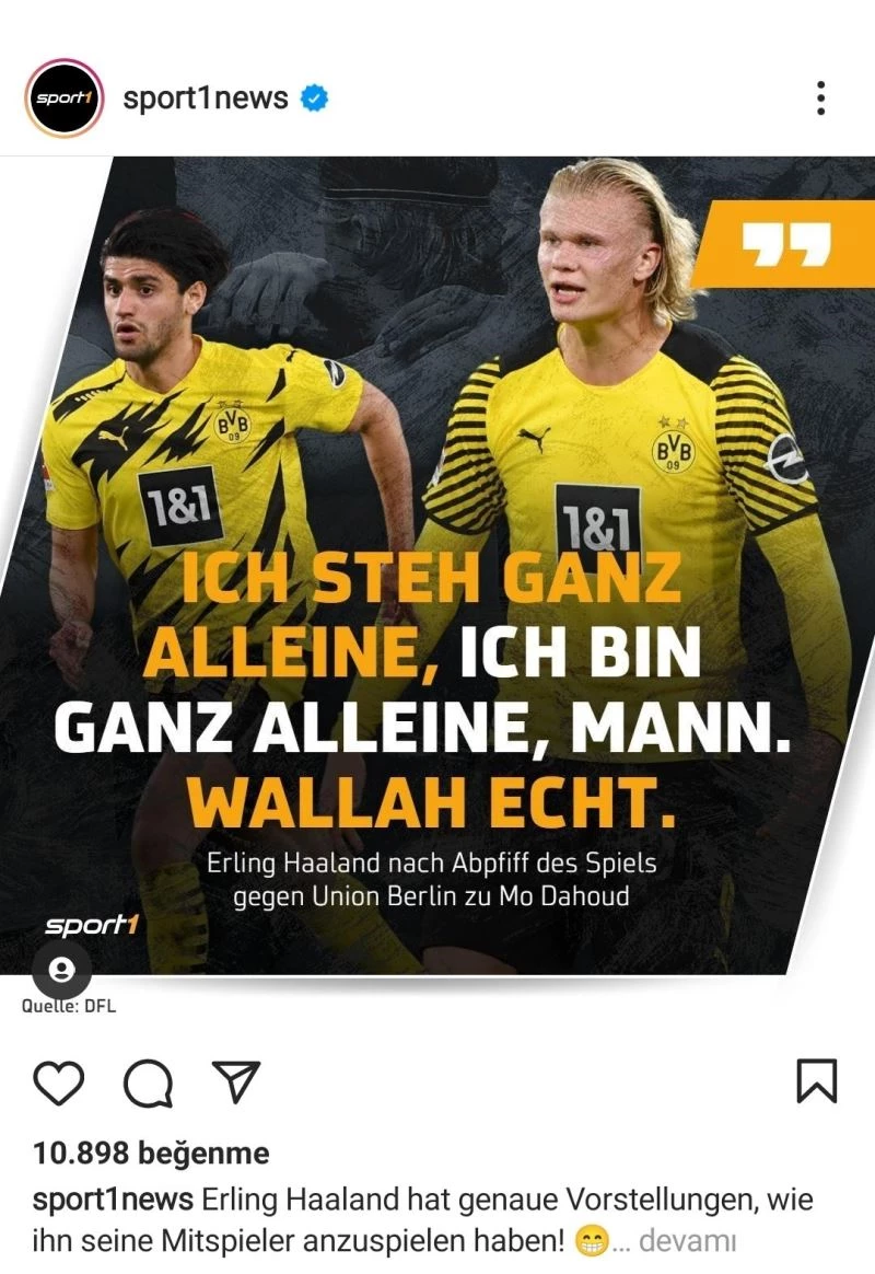 Dortmund’un yıldızı Halaand’dan Arapça yemin
