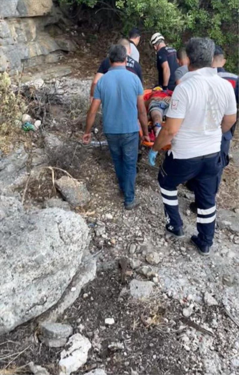 Gelin ve damadın fotoğrafını çekerken kayalıklardan düşen kişi kurtarıldı