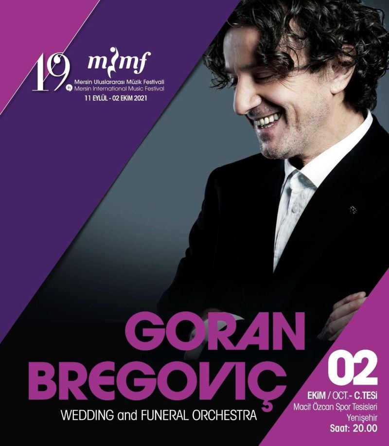 Balkan müziğinin ünlü ismi Goran Bregoviç, 2 Ekim’de Mersin’de sahne alacak
