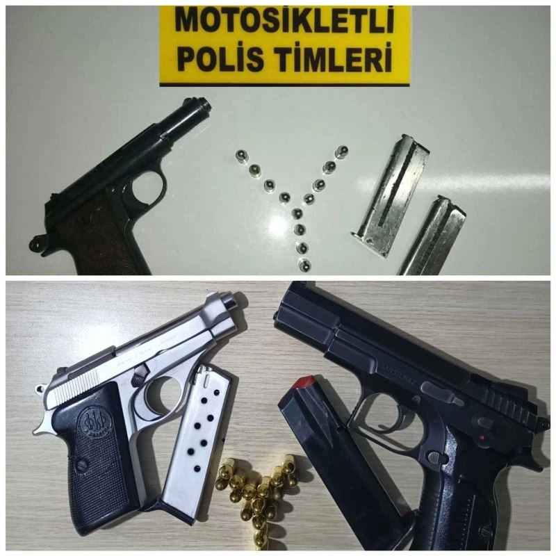 Osmaniye’de şok uygulama: Ruhsatsız 6 silaha el konuldu.