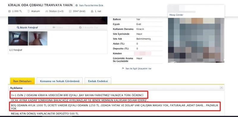 Ev sahiplerinden pes dedirten fırsatçılık: 25 m2’lik odadan ’bin 250 TL’ kira istiyorlar
