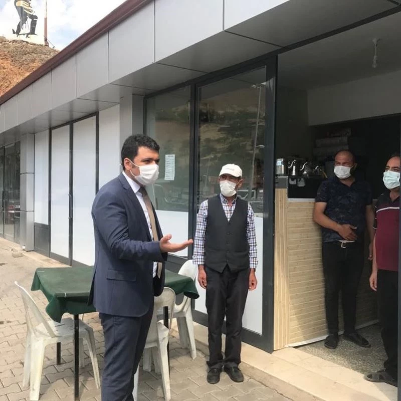 Kaymakam Gilan’dan esnaflara pandemi kuralları denetimi
