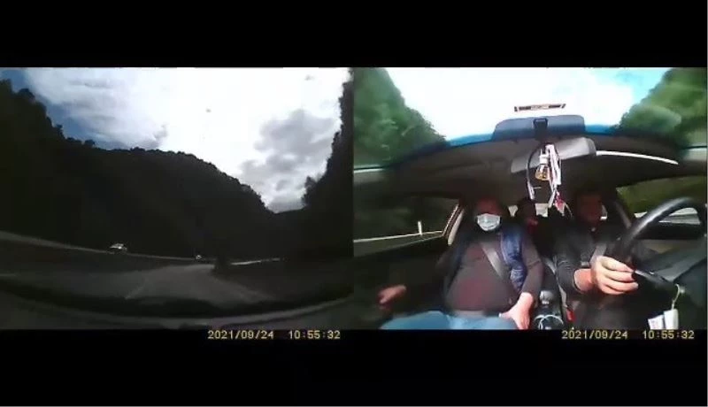 Madenciler iş çıkışı eve dönüş yolunda kazayı kıl payı atlattılar
