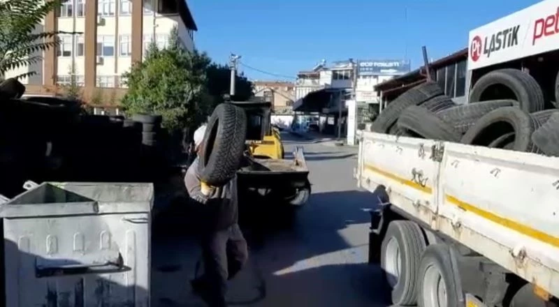 Isparta’da ömrü tükenen lastikler geri dönüşümle tekrardan doğaya kazandırılacak

