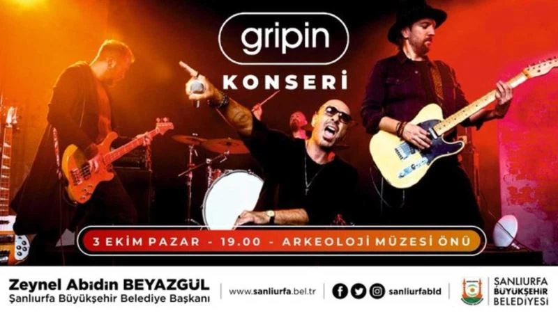 Şanlıurfalılar Gripin müzik grubuna ev sahipliği yapacak
