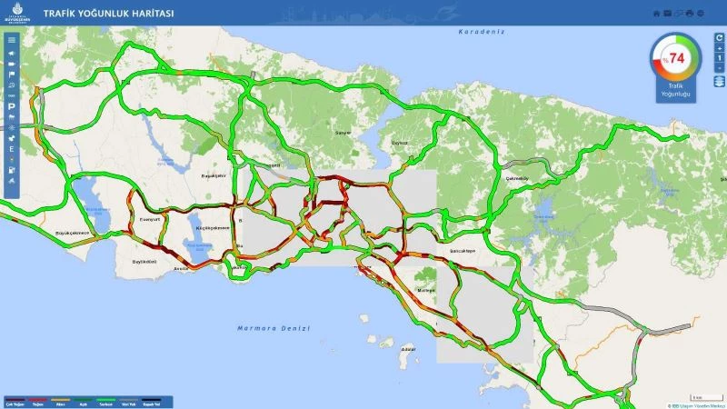 İstanbul’da trafik yoğunluğu yüzde 70 seviyelerine yükseldi
