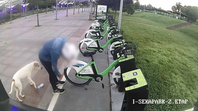 Kiralık bisikletlerin tekerlerini birer birer böyle patlattı
