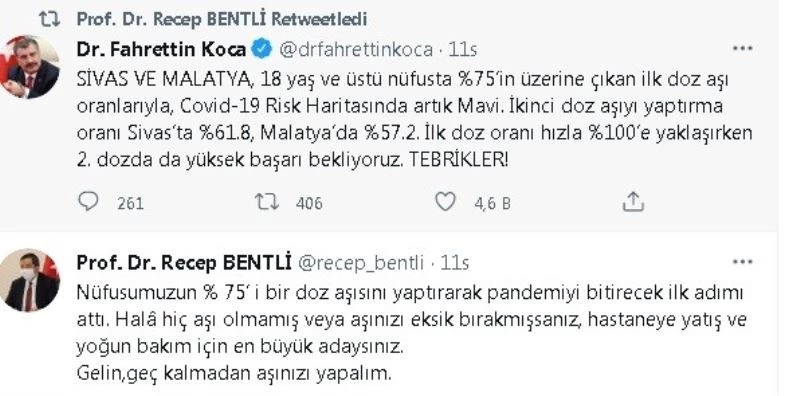 Malatya aşıda artık Mavi
