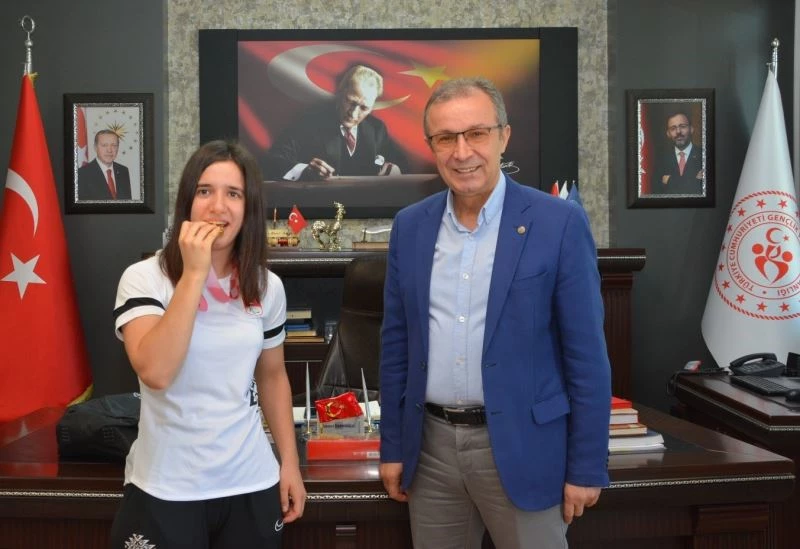 Olimpiyat şampiyonundan İbanoğlu’na ziyaret
