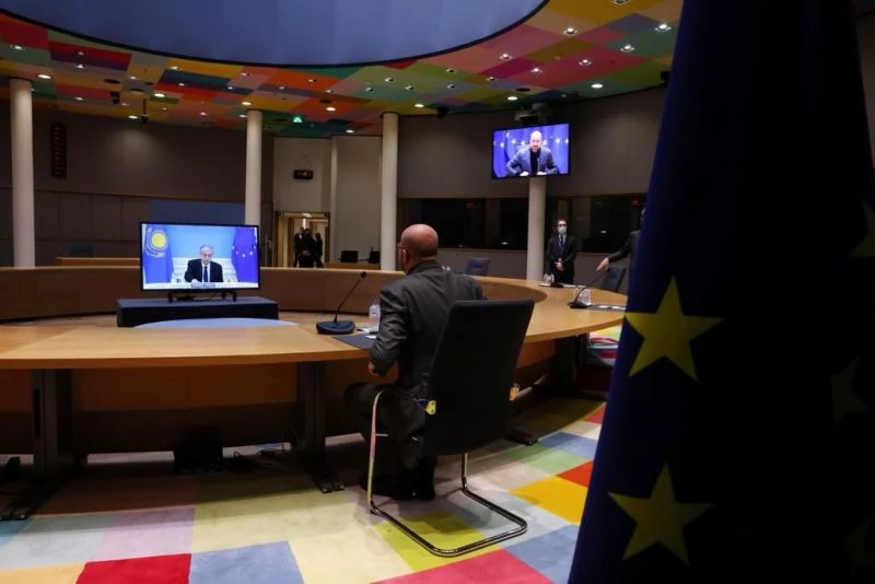 Kazakistan Cumhurbaşkanı Tokayev ile Avrupa Konseyi Başkanı Michel görüştü
