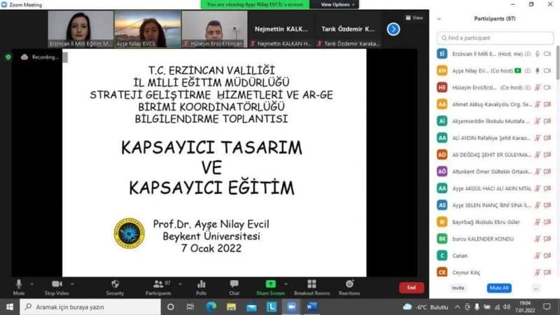 Erzincan Akademi’den “Kapsayıcı Tasarım ve Kapsayıcı Eğitim” vurgusu
