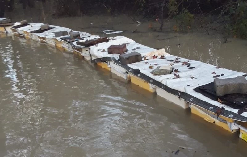 Köyceğiz’de aşırı yağışlar nedeniyle arı kovanları su içinde kaldı
